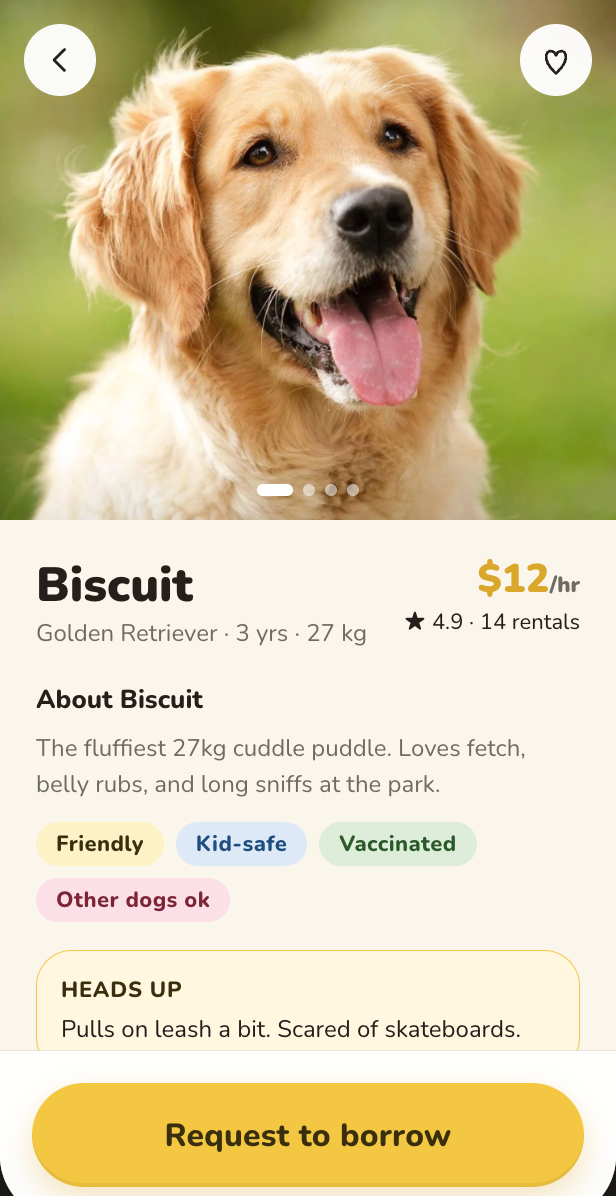 Biscuit — dog profile