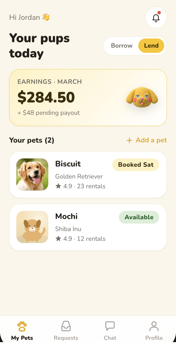 My Pets — lender home